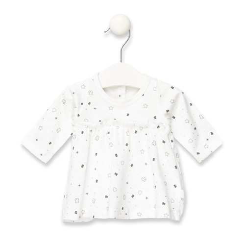 Vestido M/C de corte evas&eacute; Light Cru