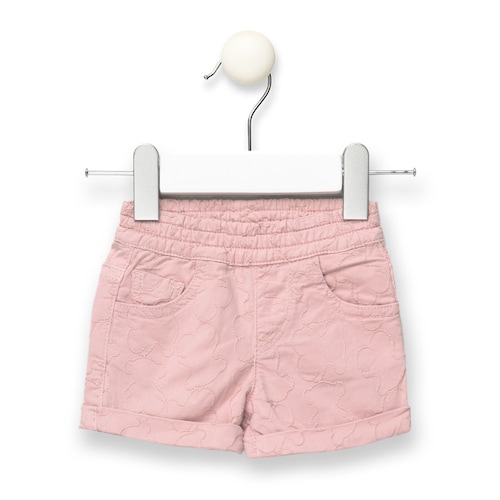 Short menina Multi-Ursos de jacquard Rosa