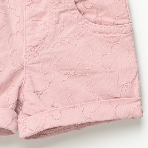 Short menina Multi-Ursos de jacquard Rosa