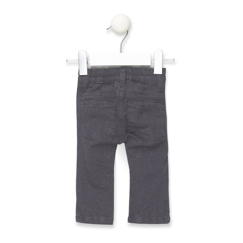Calças apertadas menina Ursinhos bordados Cinzento