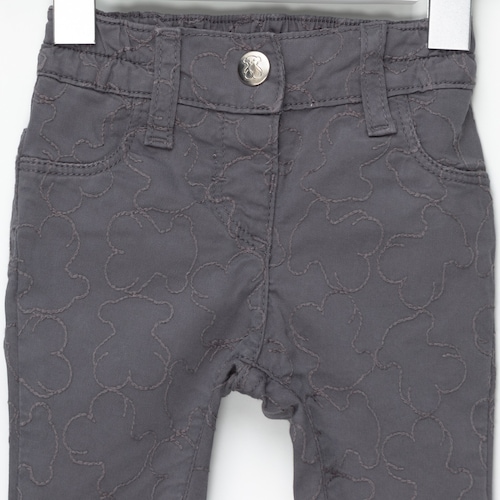 Calças apertadas menina Ursinhos bordados Cinzento