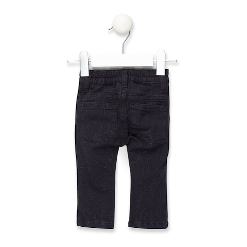 Calças apertadas menina Ursinhos bordados Azul Marinho