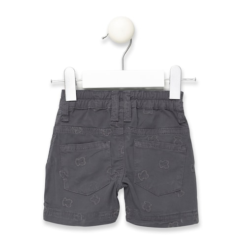 Calções menino Multi-Ursos bordados Cinzento