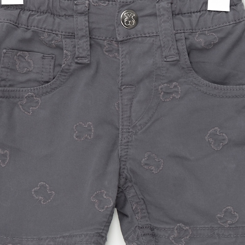 Calções menino Multi-Ursos bordados Cinzento