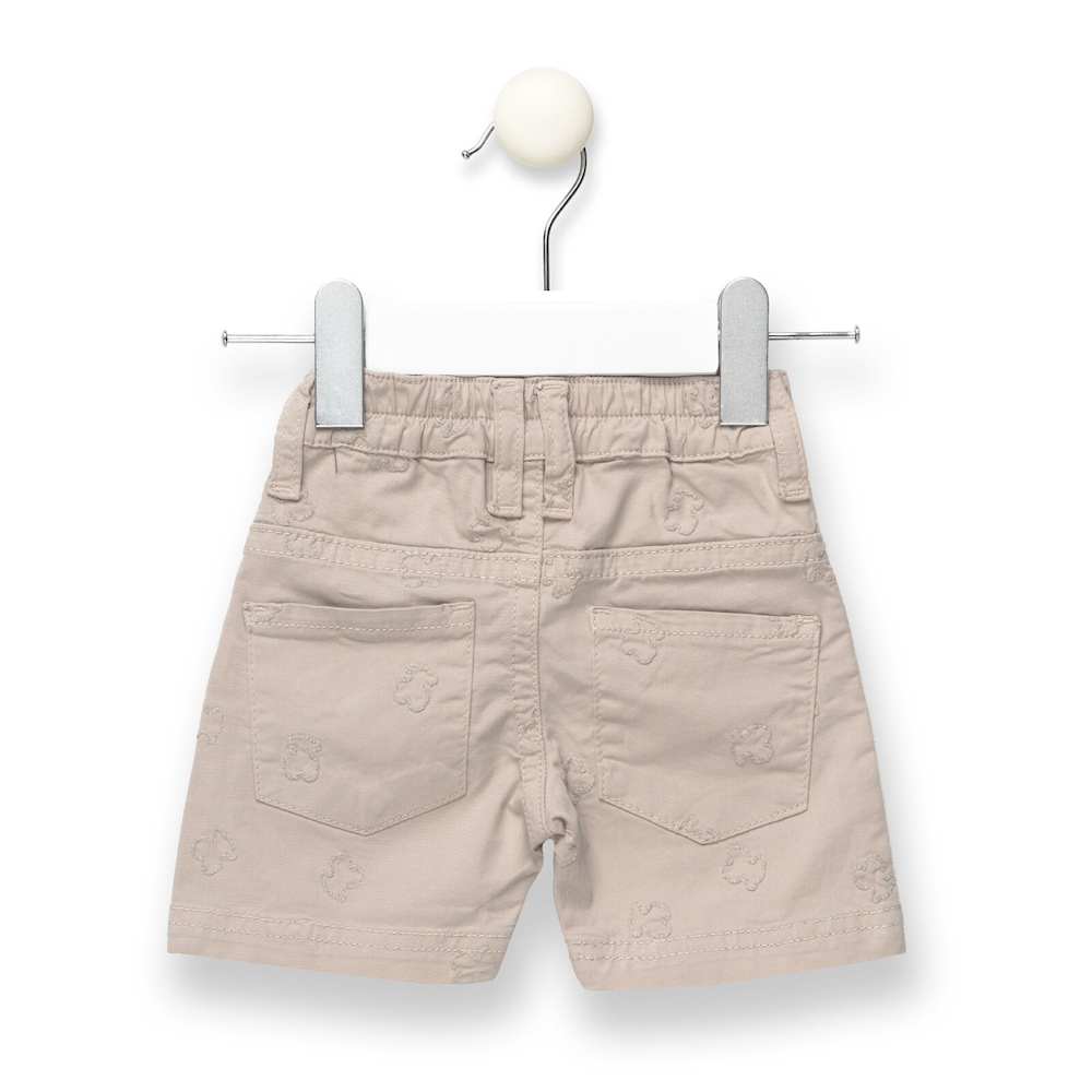 Pantal&oacute;n corto nen multiosos bordadoso Beige