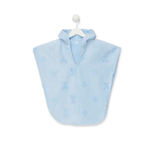 Poncho de rizo Rus MS Azul celeste