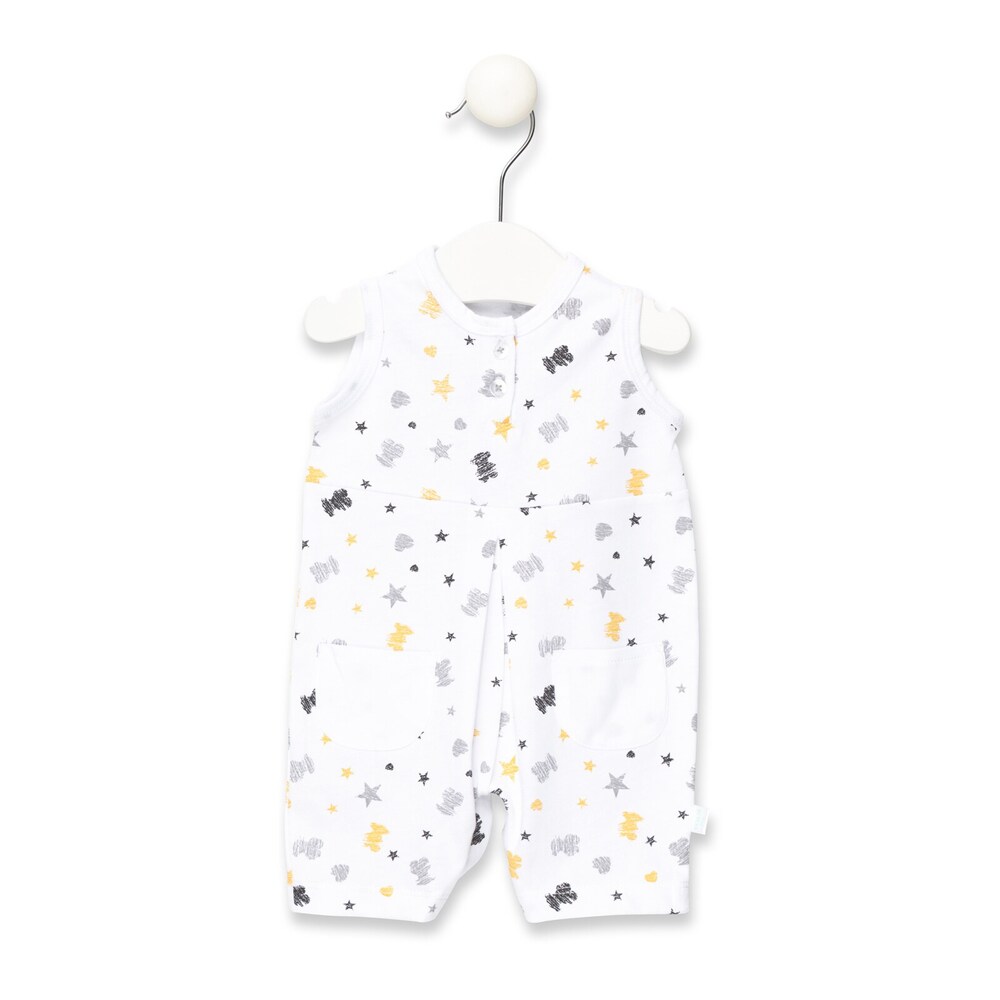 Pijama d'una pe&ccedil;a curt Stroke Gris
