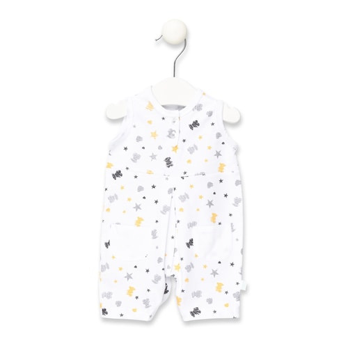 Pijama d'una pe&ccedil;a curt Stroke Gris