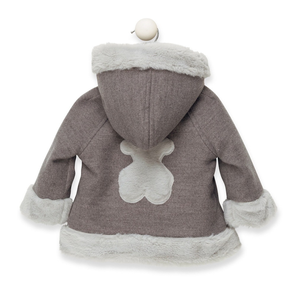 Abrigo con capucha Tul Gris