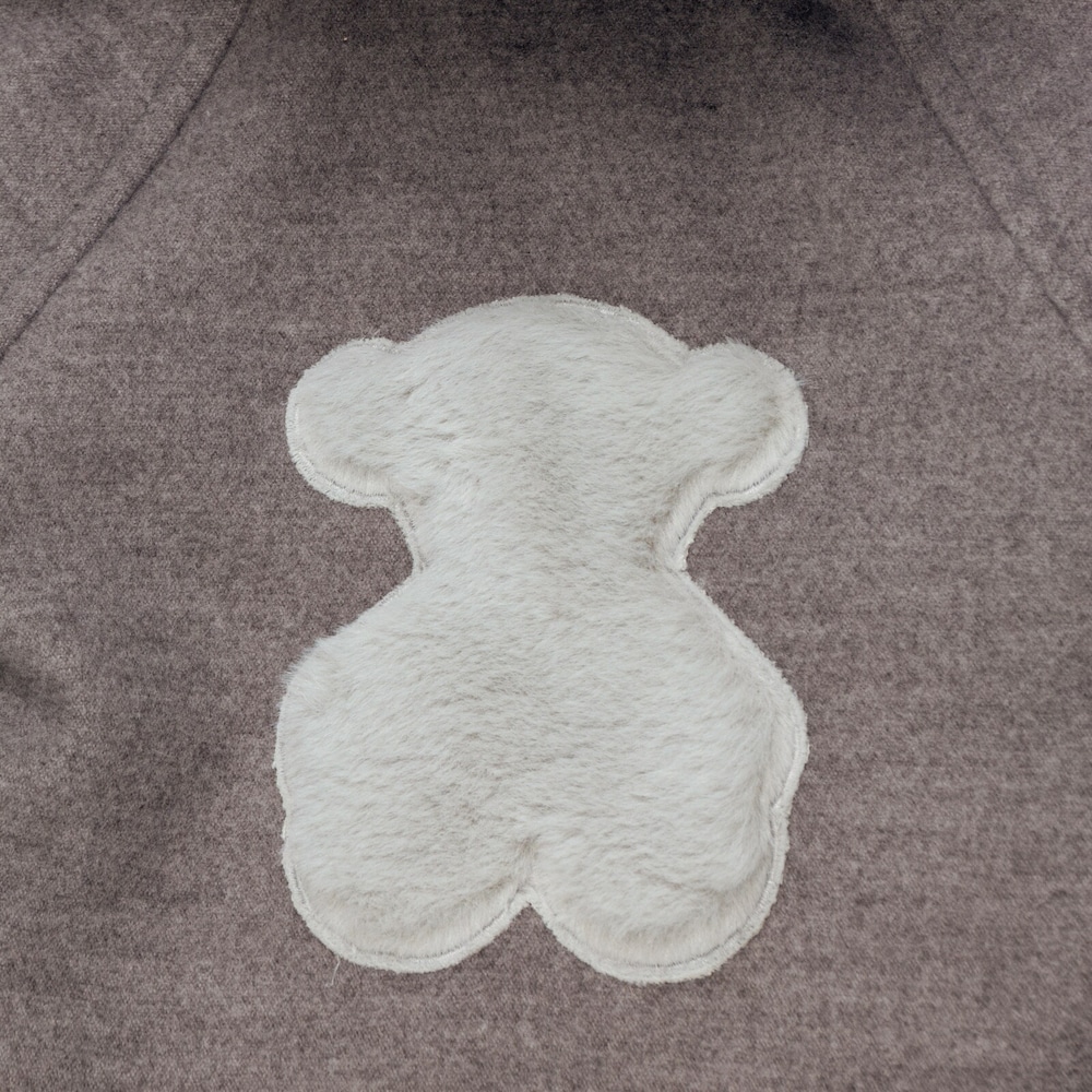 Abrigo con capucha Tul Gris