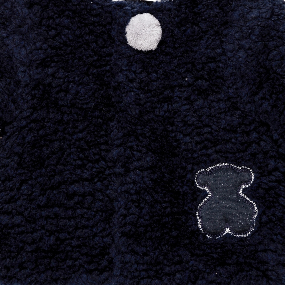 Abrigo de pelo rizado Be Navy Marino