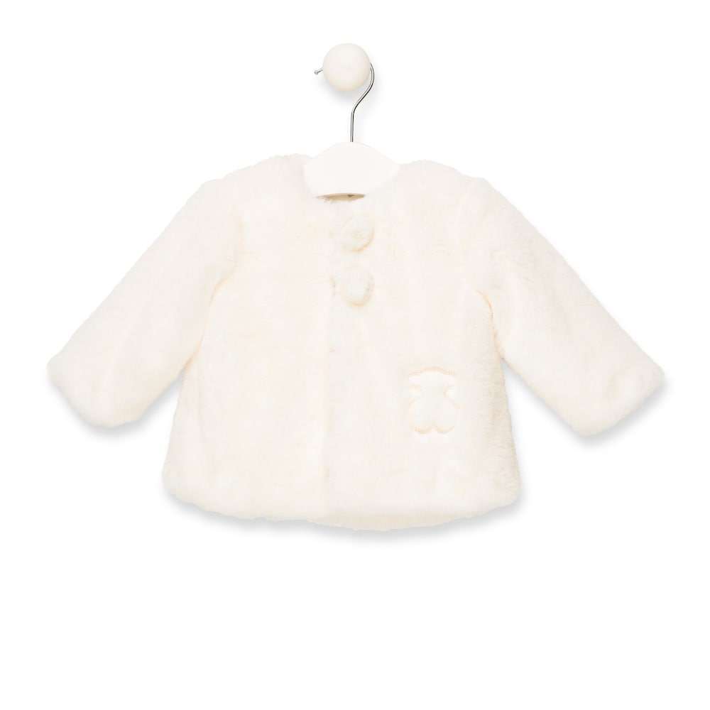 Abrigo de pelo Dusty Chic Blanco