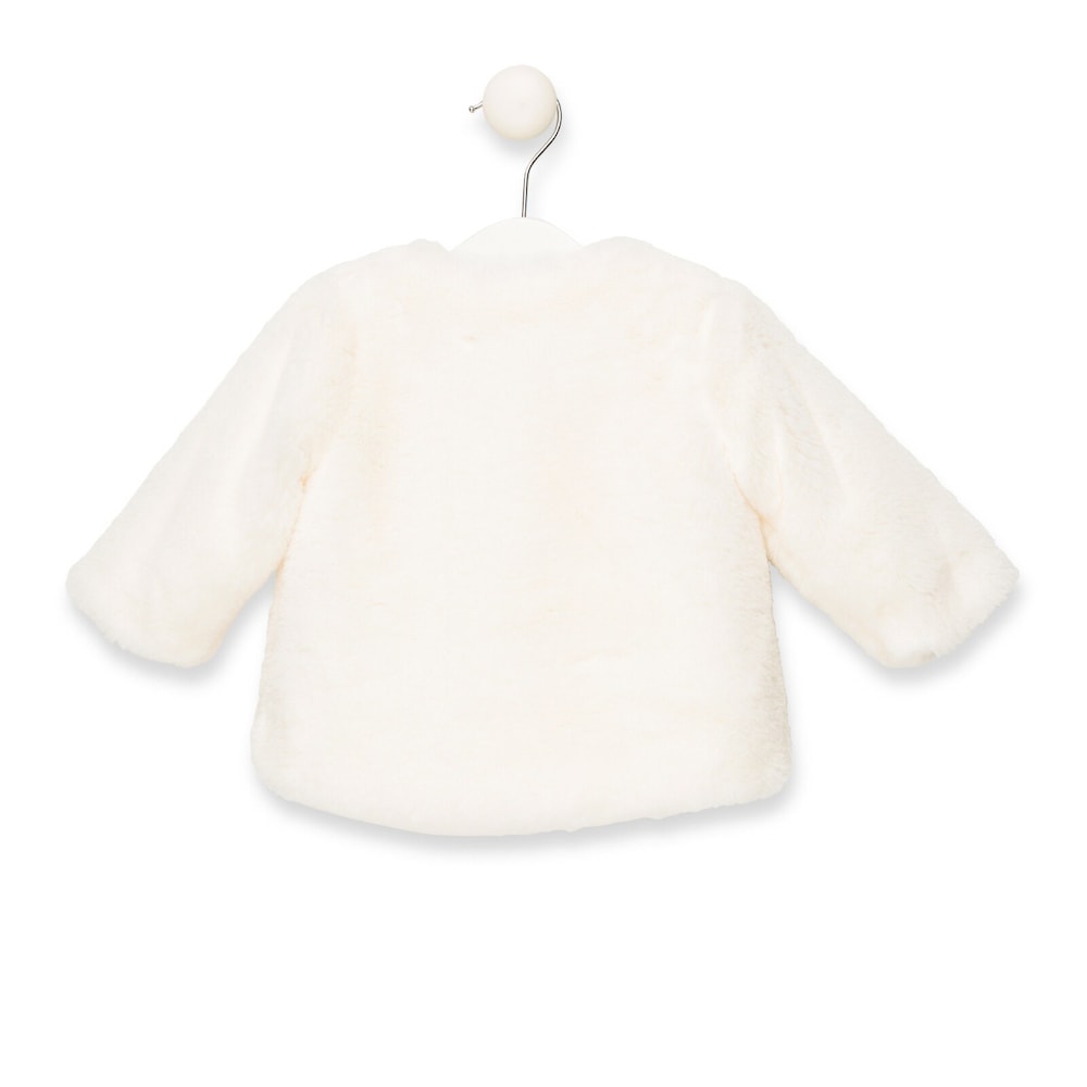 Abrigo de pelo Dusty Chic Blanco