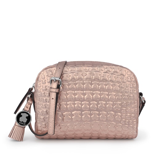 Tous Sherton Cartera Tous Plateada Bandolera Sherton Rosa-oro De