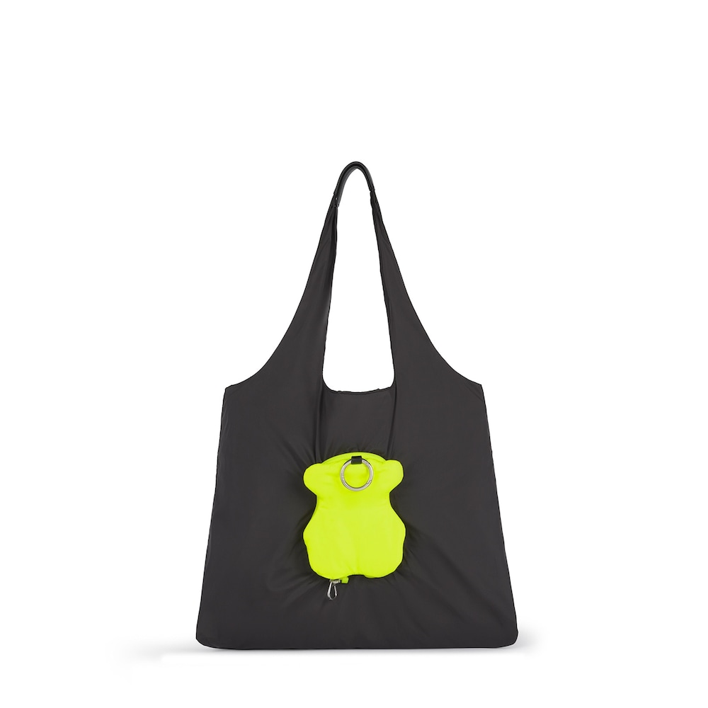 Foldable Black-Yellow Bear Salsi Shopping Bag image number 0