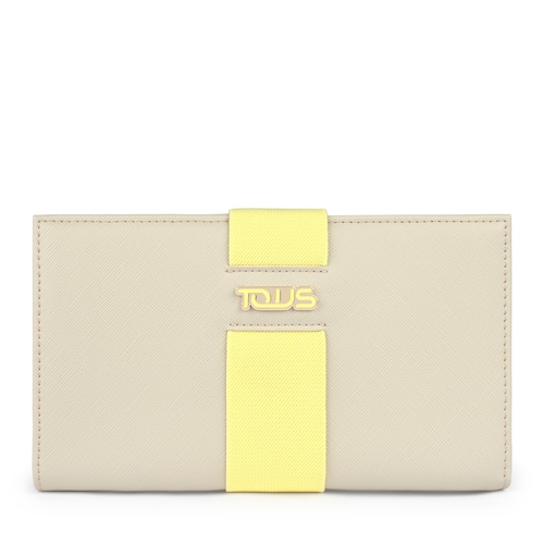 Duża beżowa kopert&oacute;wka z kolekcji New Essence