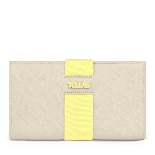 Duża beżowa kopert&oacute;wka z kolekcji New Essence image number 0