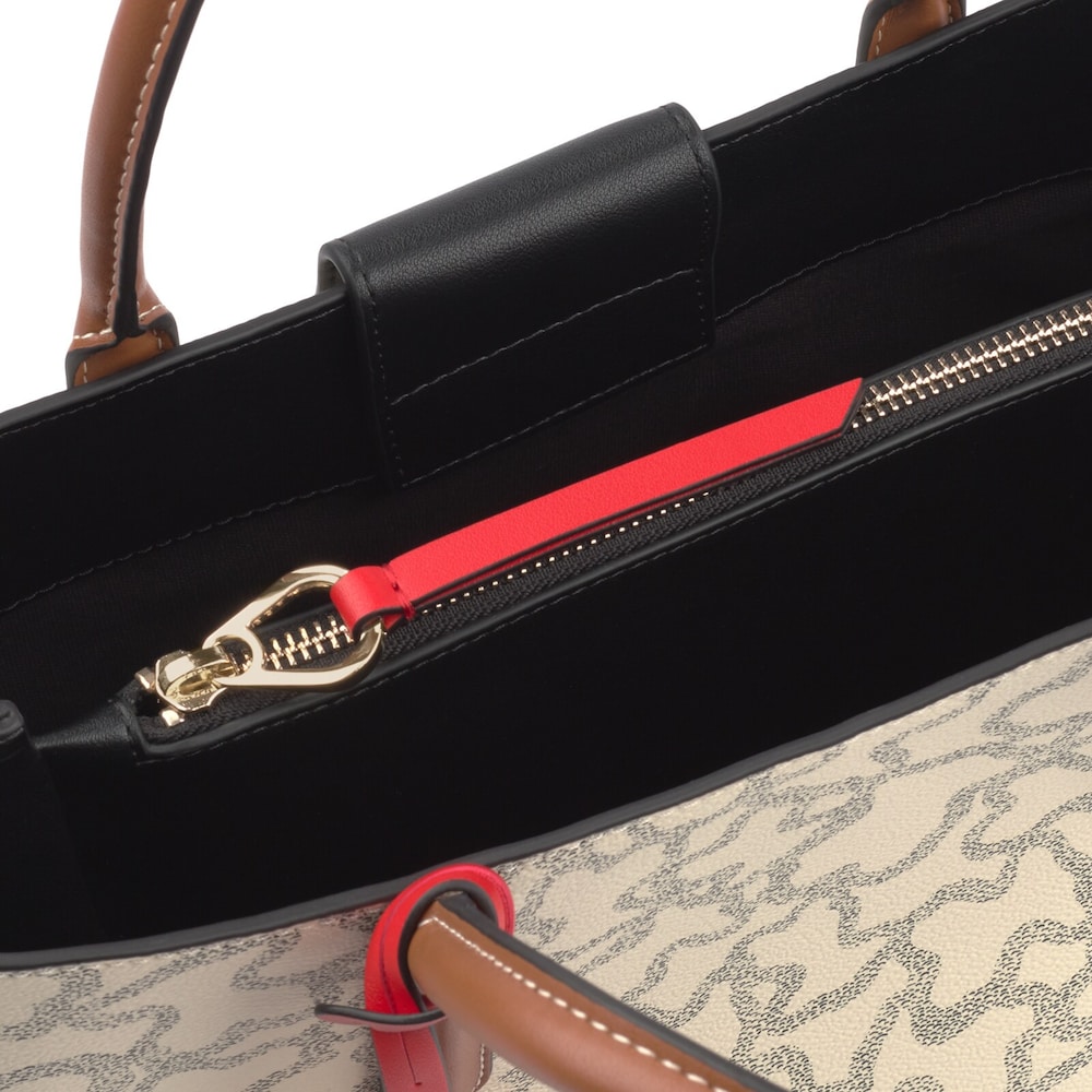 Bolso City Kaos Icon Multi Beige - Rojo