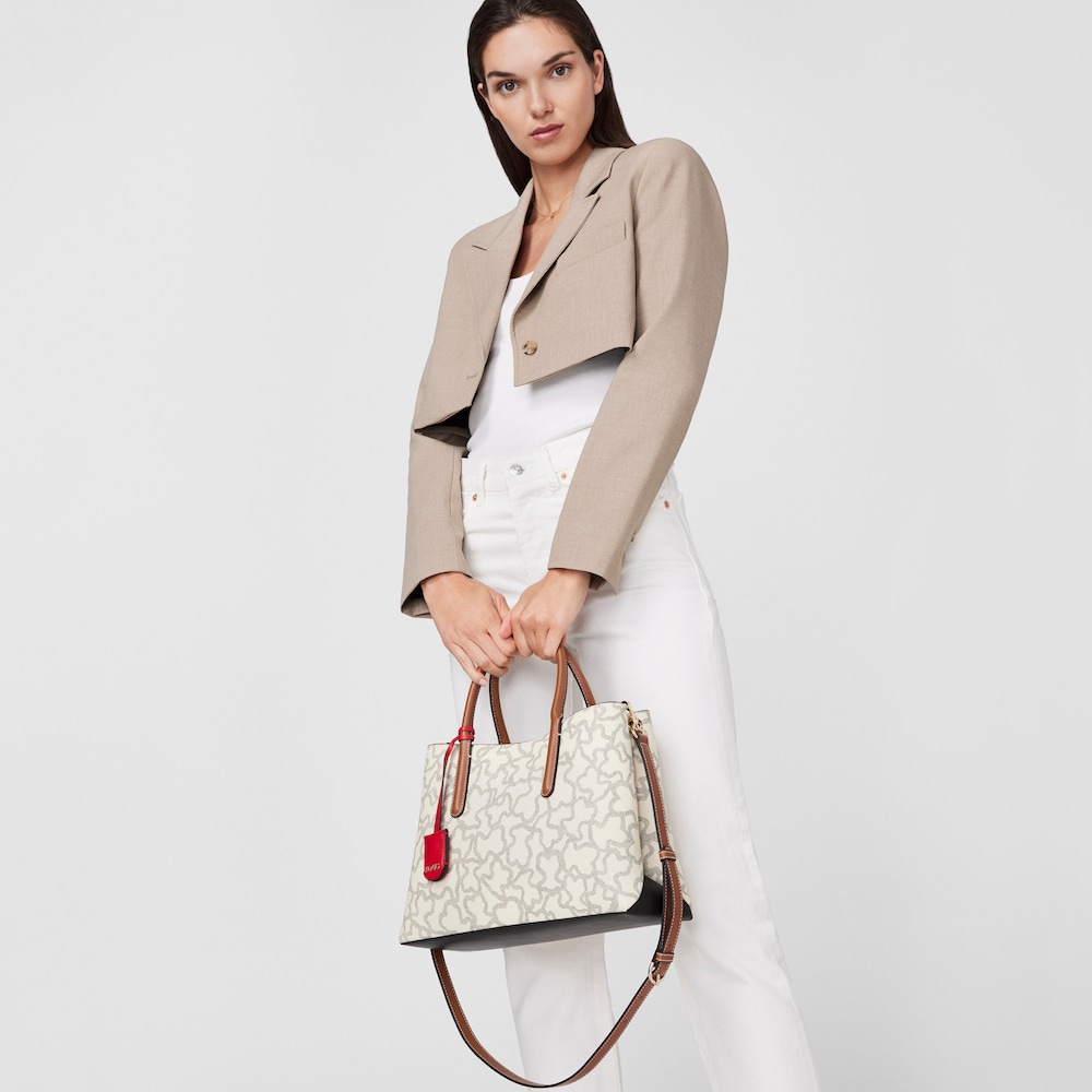 Bolso City Kaos Icon Multi Beige - Rojo