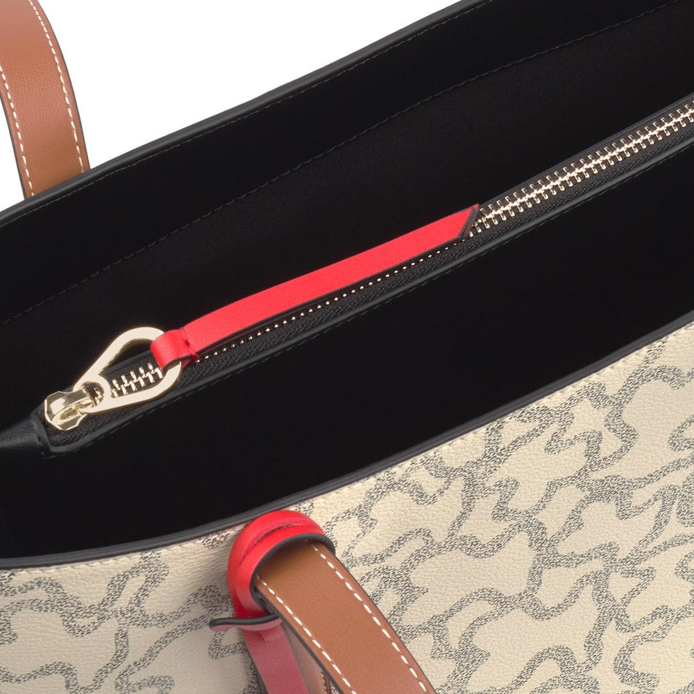 Shopping Grande Kaos Icon Multi Beige - Rojo