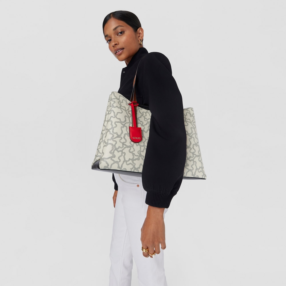 Shopping Grande Kaos Icon Multi Beige - Rojo