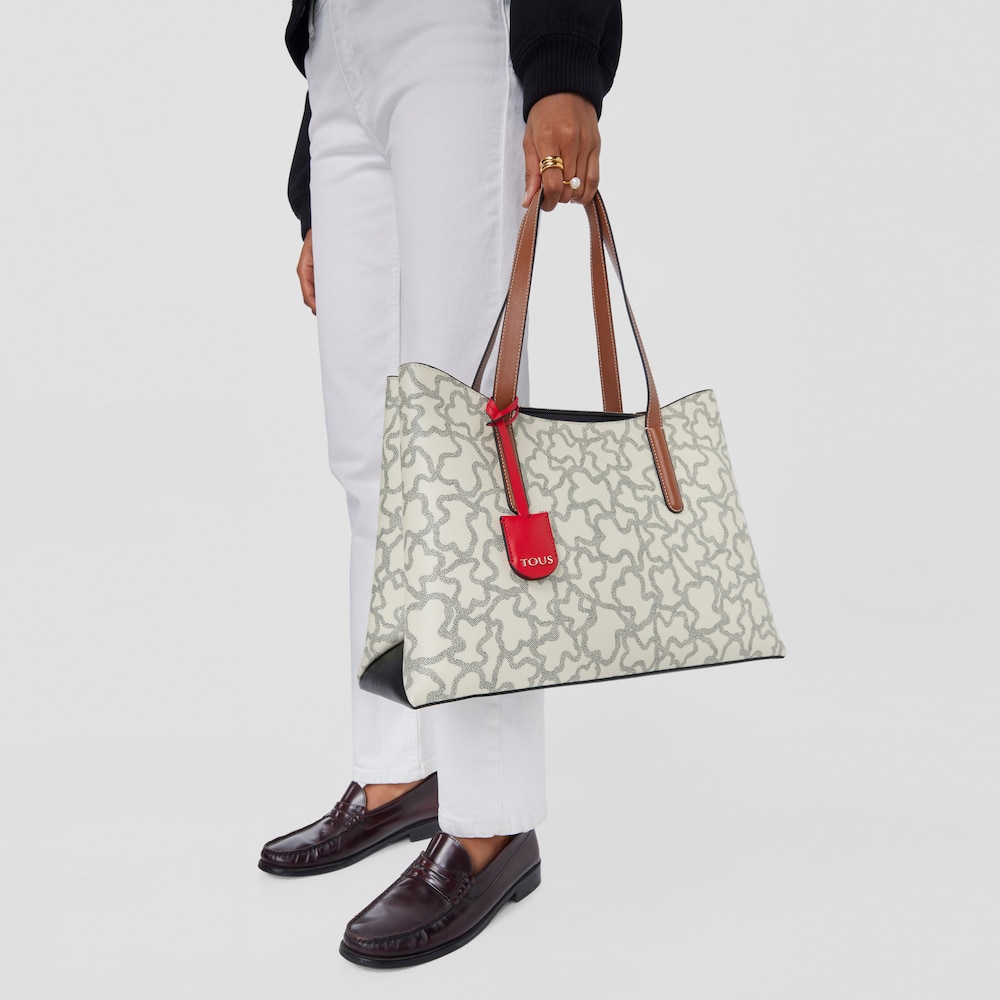 Shopping Grande Kaos Icon Multi Beige - Rojo