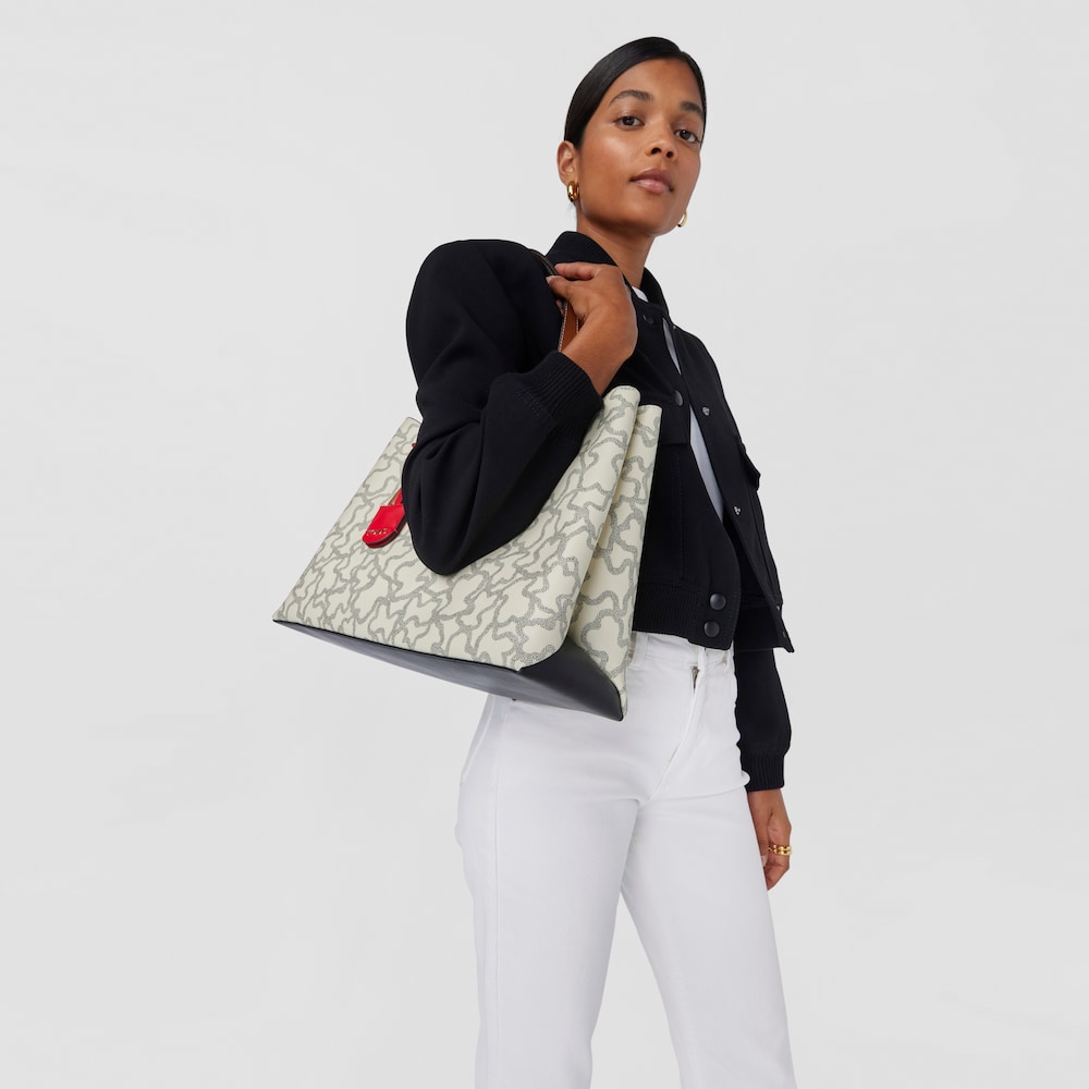 Shopping Grande Kaos Icon Multi Beige - Rojo