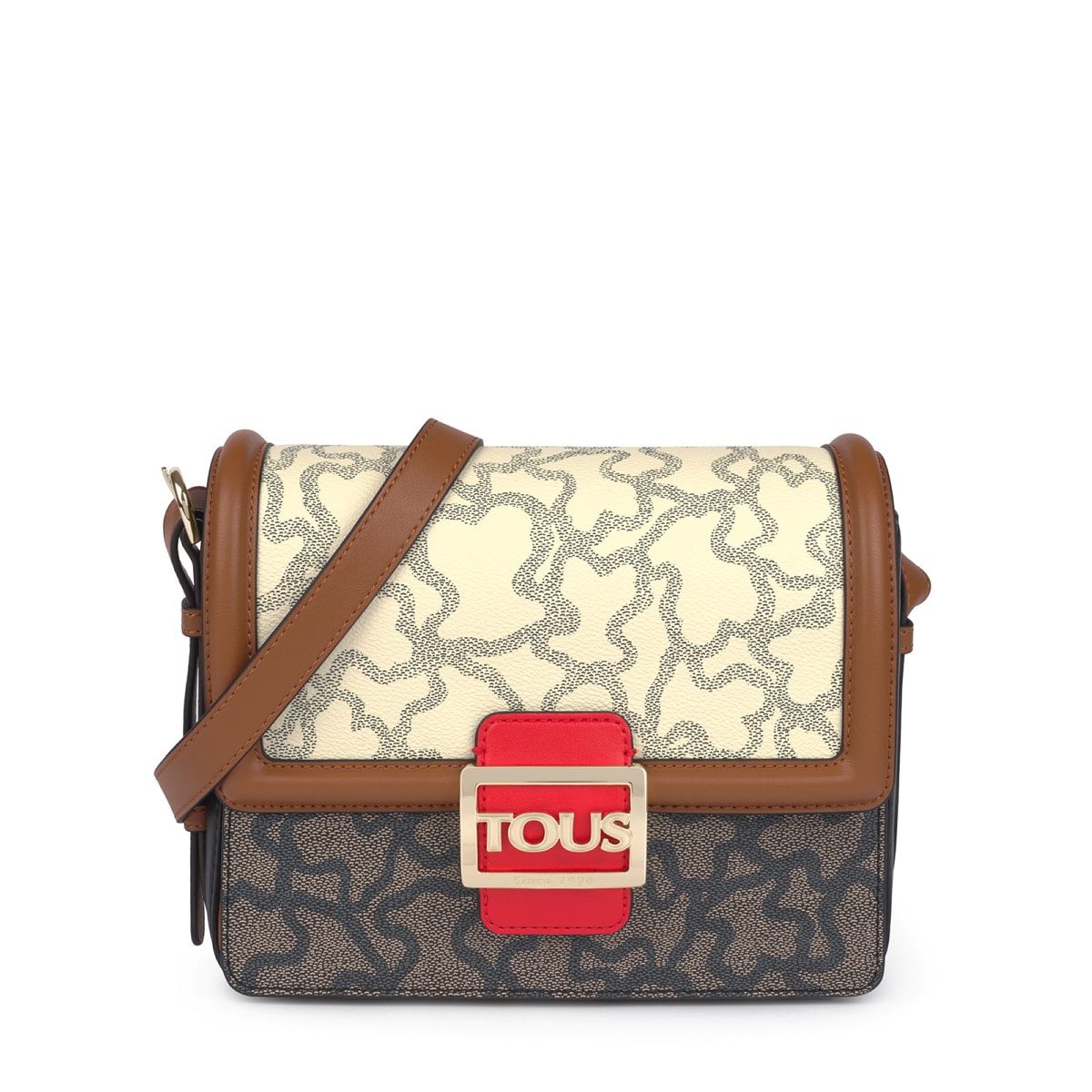 Medium Kaos Icon Multi Beige - Red Shoulder Bag