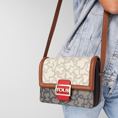 Medium Kaos Icon Multi Beige - Red Shoulder Bag