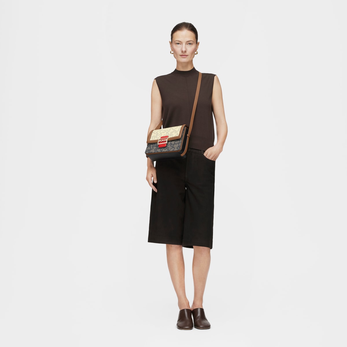 Medium Kaos Icon Multi Beige - Red Shoulder Bag