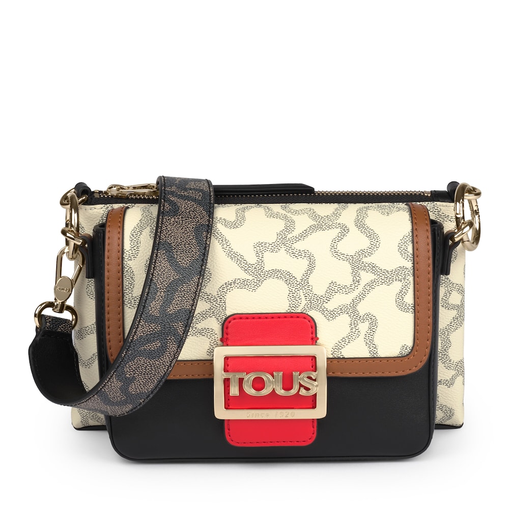 Bandolera Doble Kaos Icon Multi Rojo - Beige