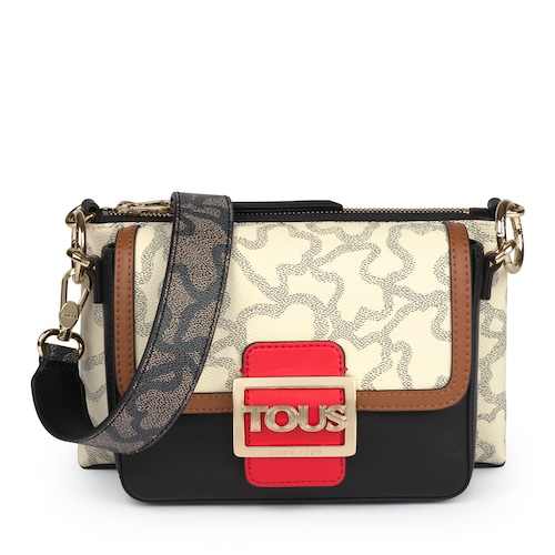 Bandolera Doble Kaos Icon Multi Rojo - Beige image number 0