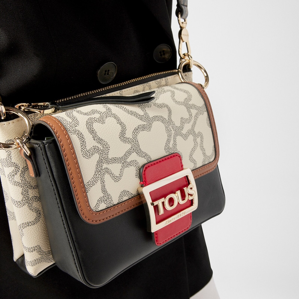 Bandolera Doble Kaos Icon Multi Rojo - Beige