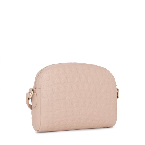 Mala a tiracolo Sherton em pele rosa