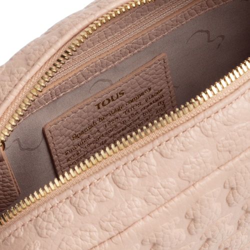 Mala a tiracolo Sherton em pele rosa