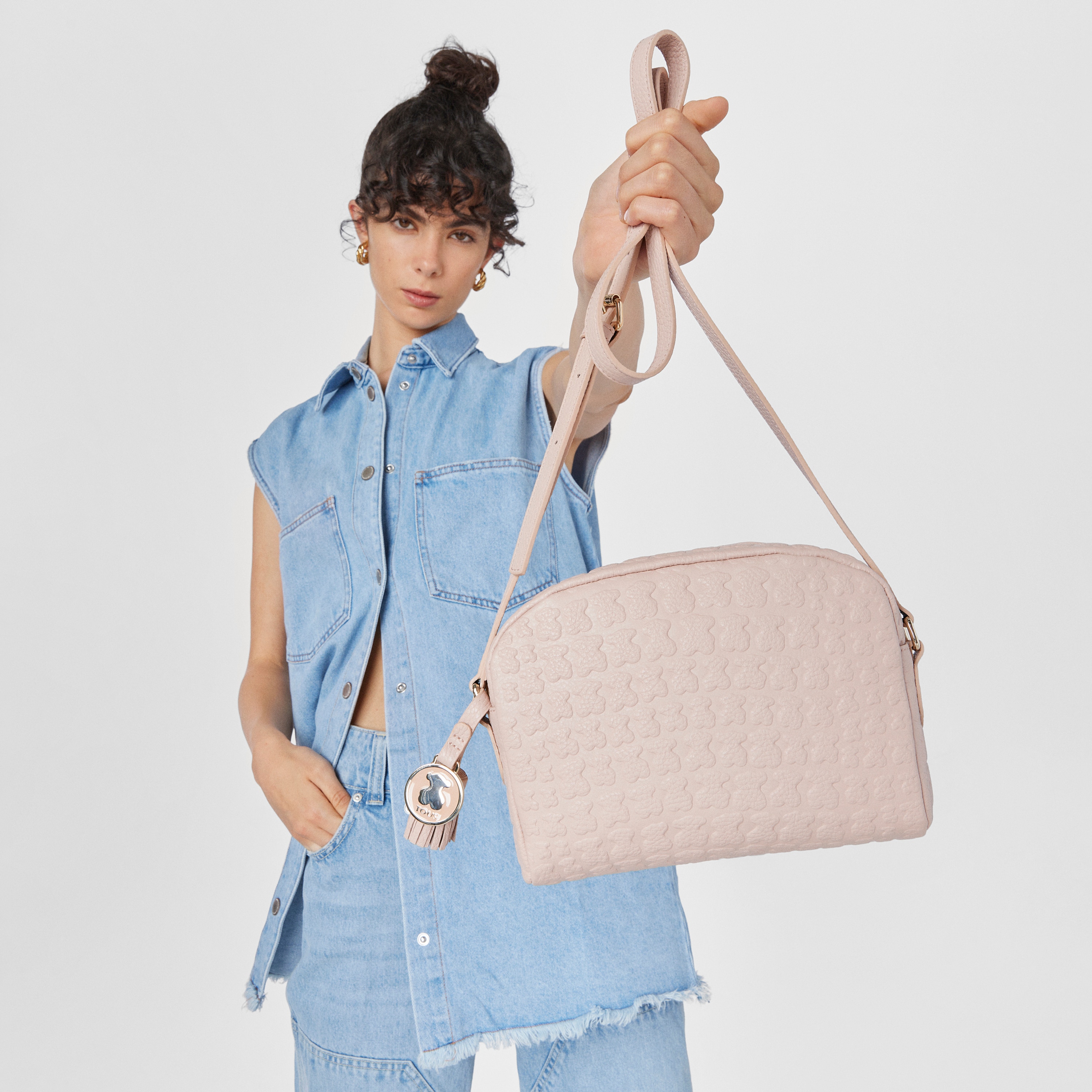 Pink leather Sherton Crossbody bag