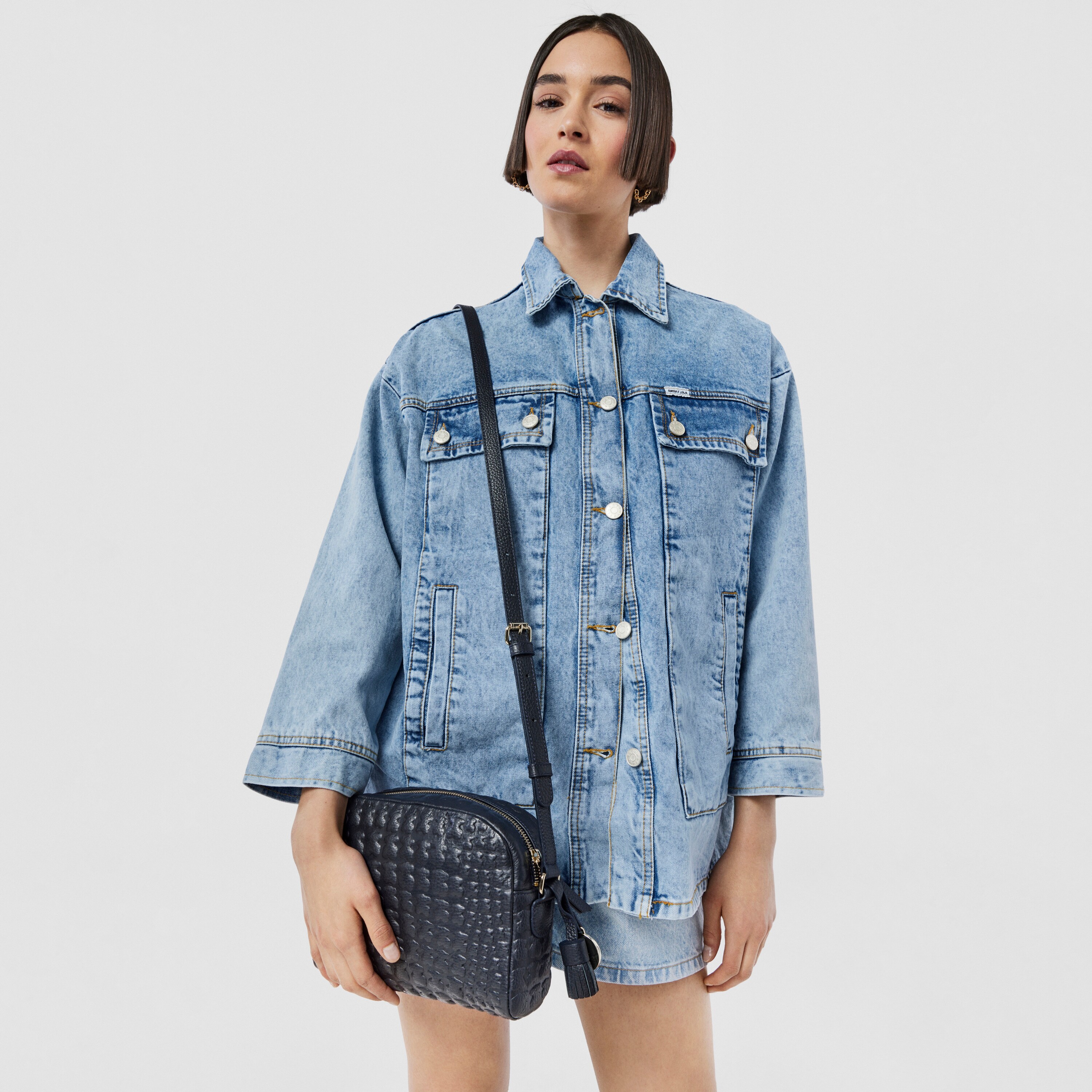 Navy blue Leather Sherton Crossbody bag