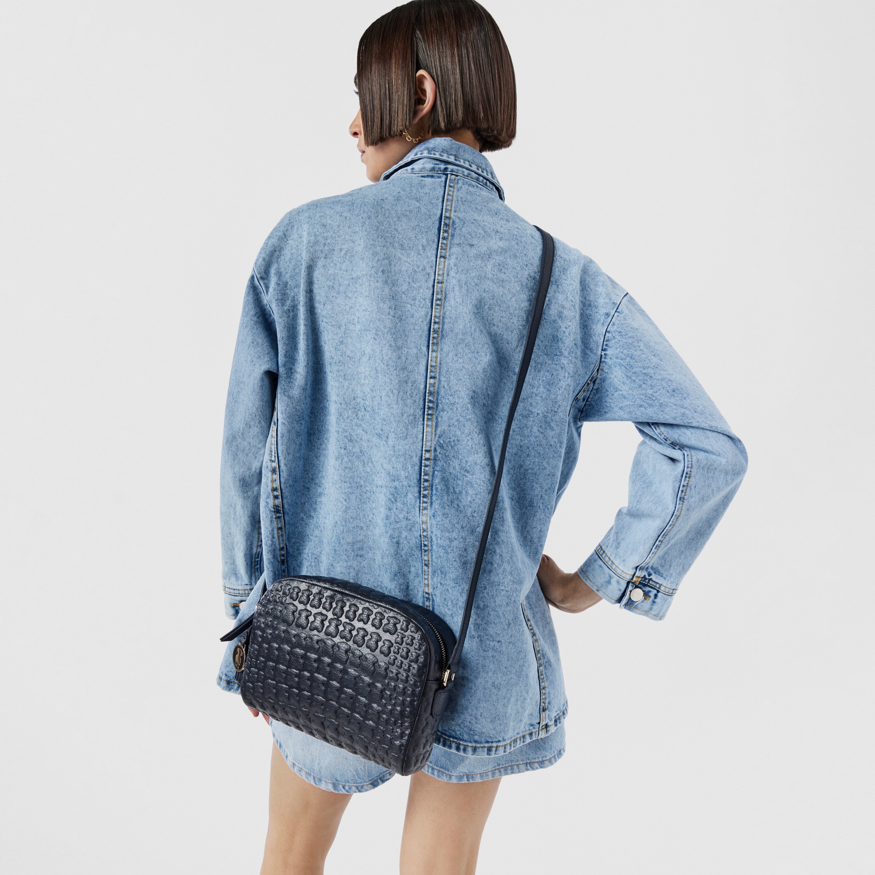 Navy blue Leather Sherton Crossbody bag