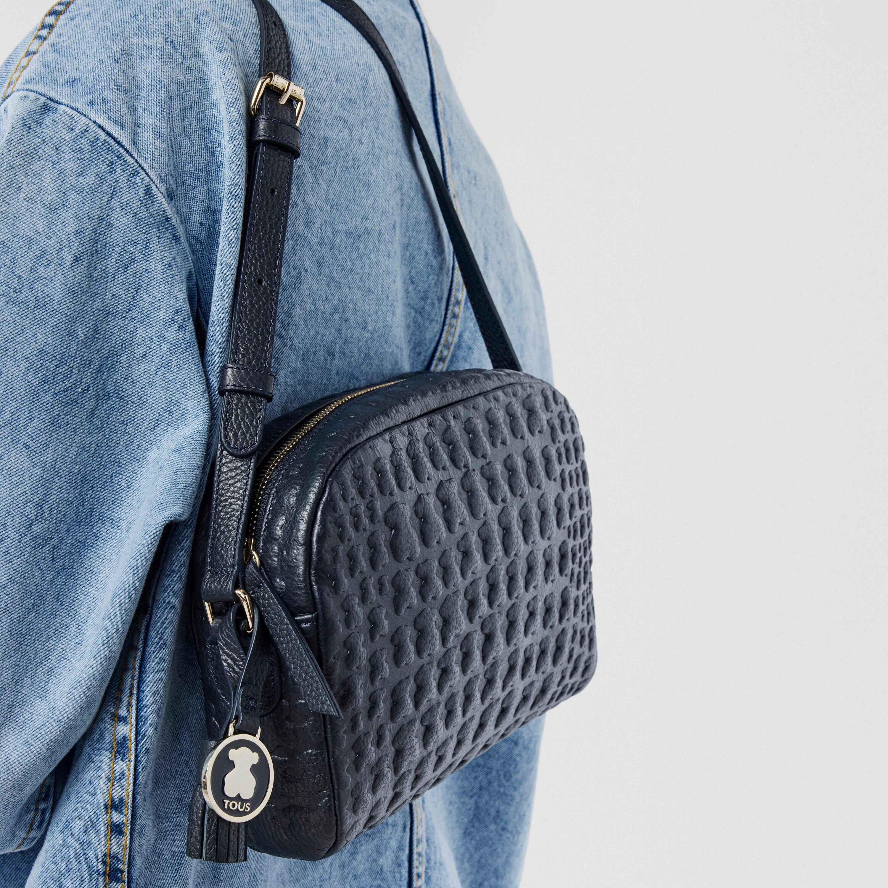 Navy blue Leather Sherton Crossbody bag