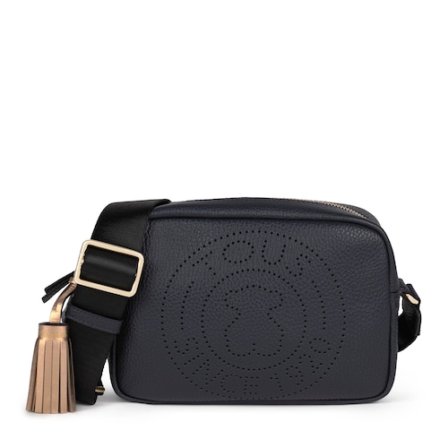 Μικρή μπλε μαρέν τσάντα Χιαστί Leissa από Δέρμα image number 0