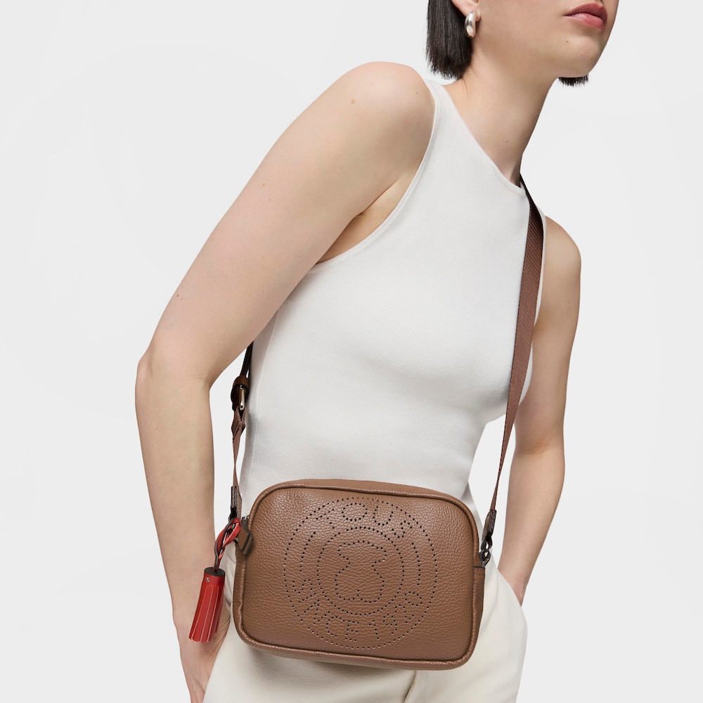 Small brown Leather Leissa Crossbody bag
