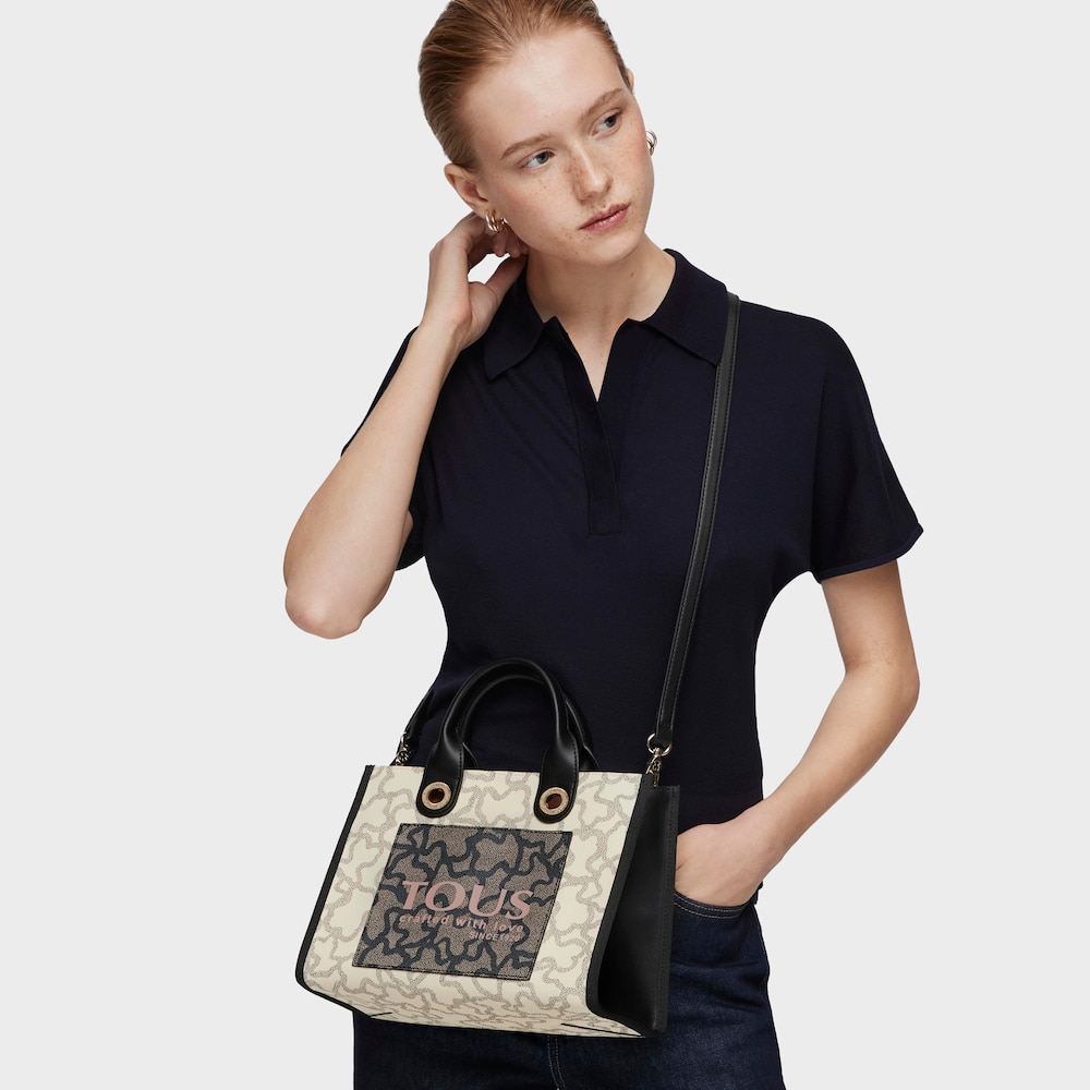 Shopping mediano Amaya Kaos Icon multi beige