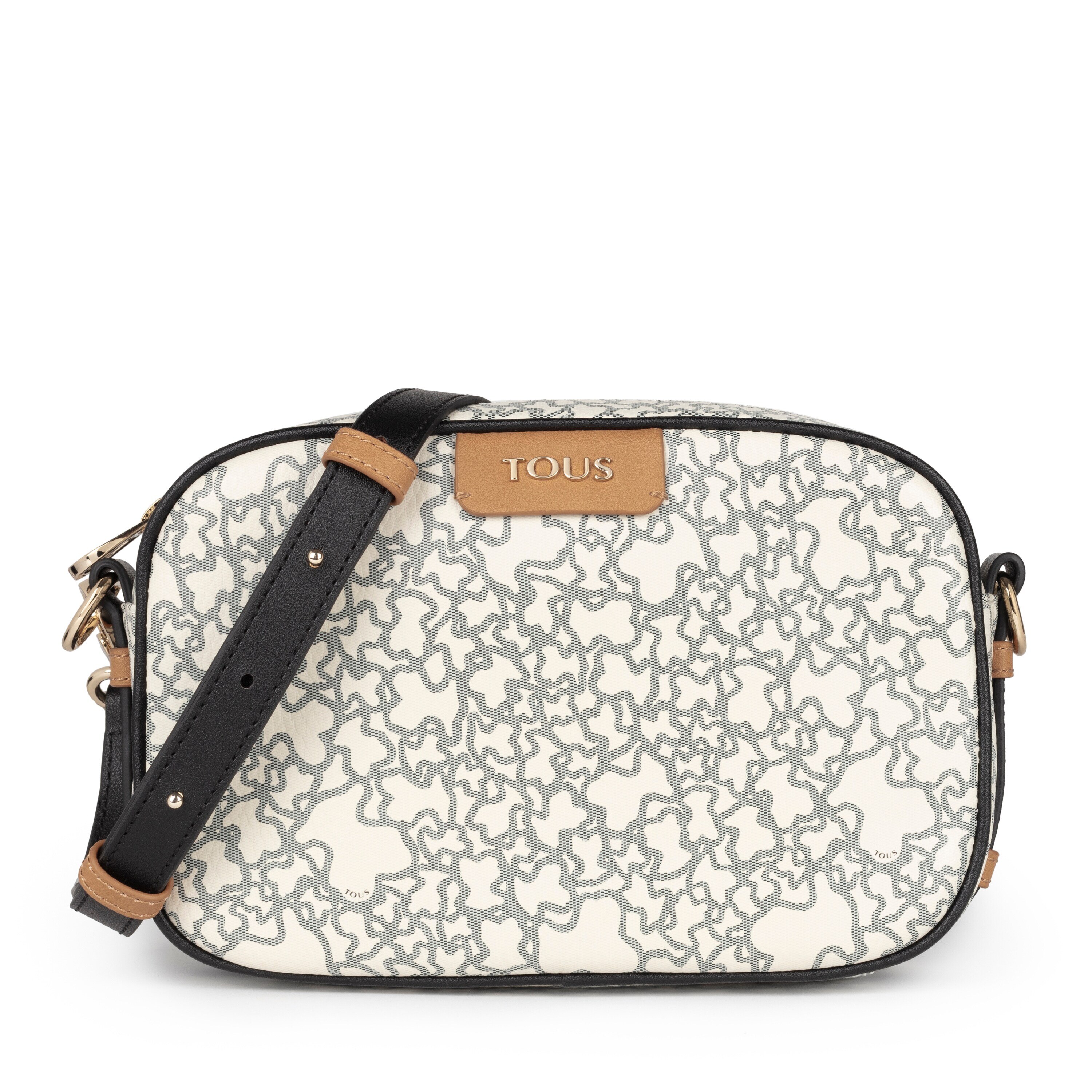 Beige and black Kaos Mini crossbody bag | TOUS