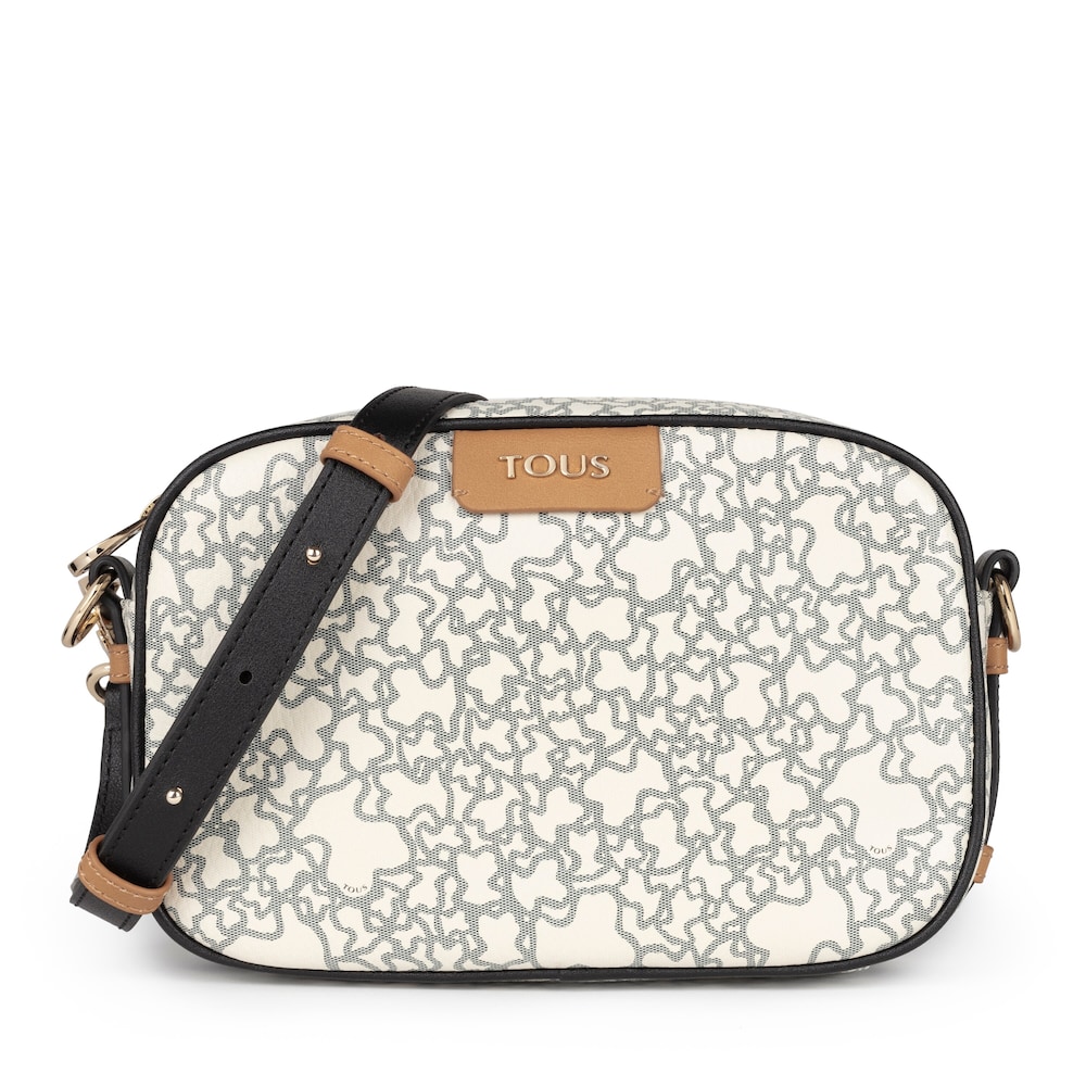 Bandolera Kaos Mini beige y negro