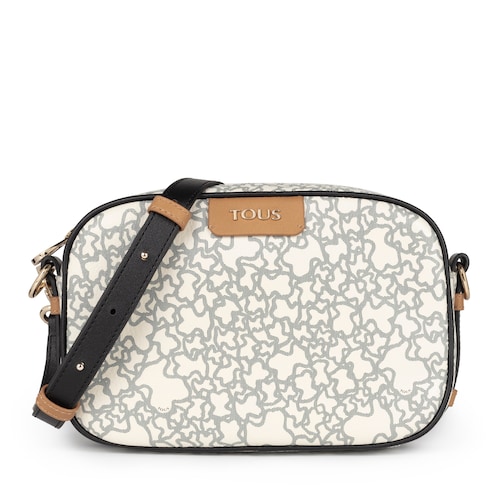 Bandolera Kaos Mini beige y negro