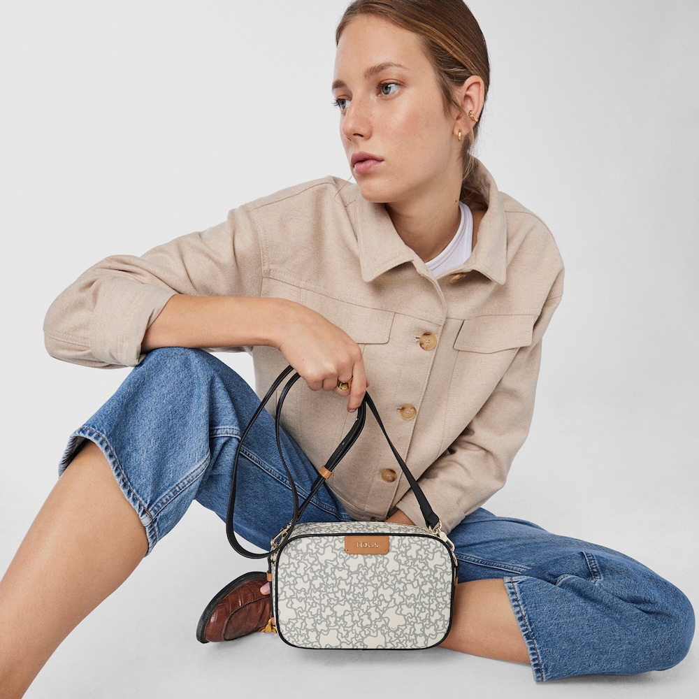 Beige and black Kaos Mini crossbody bag image number 5