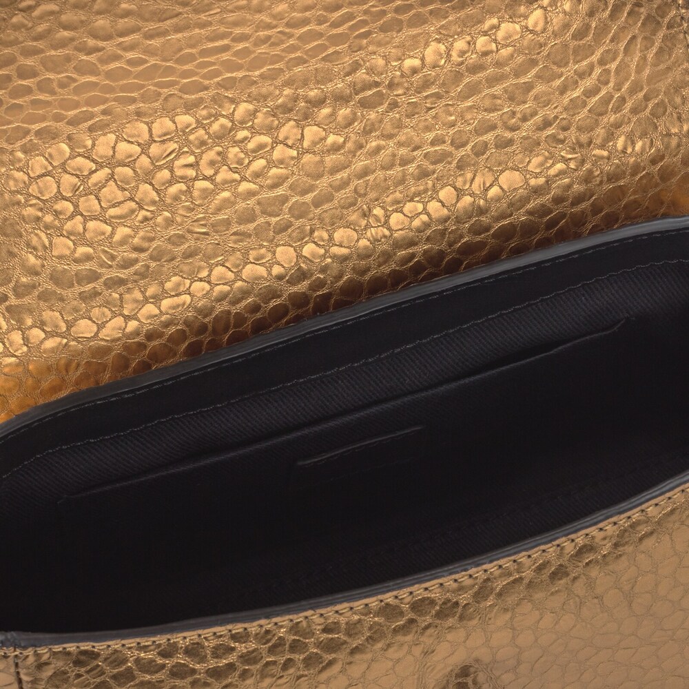 Mini Bridgy gold leather crossbody bag image number 2