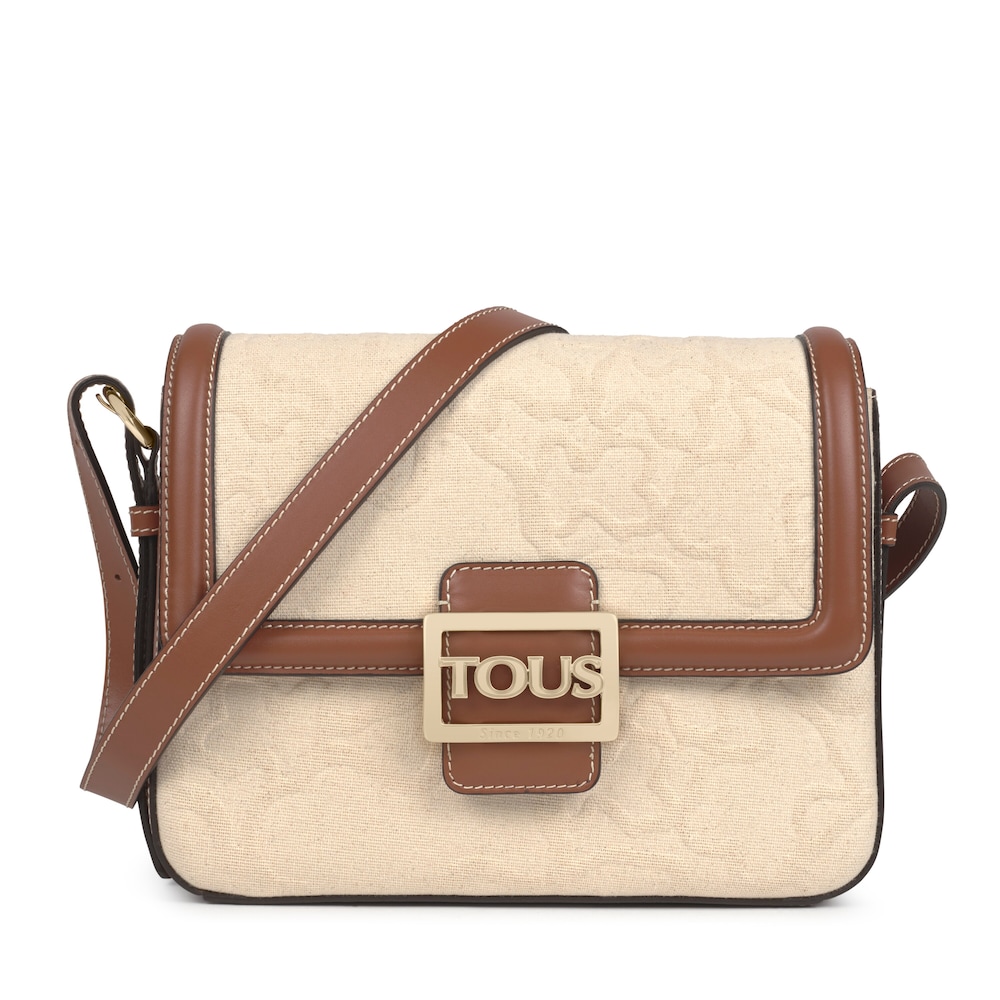 Medium beige and brown TOUS Icon Crossbody bag image number 0