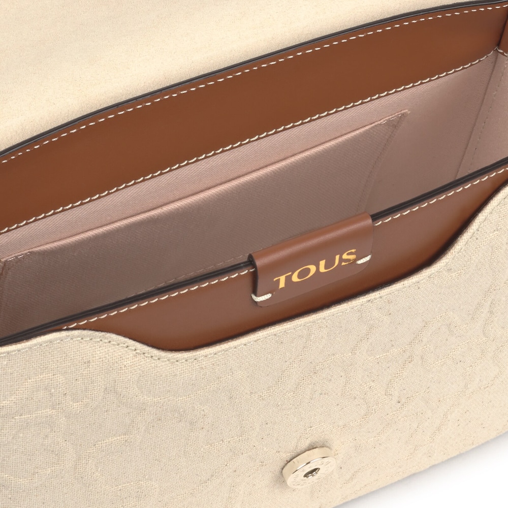 Medium beige and brown TOUS Icon Crossbody bag image number 2
