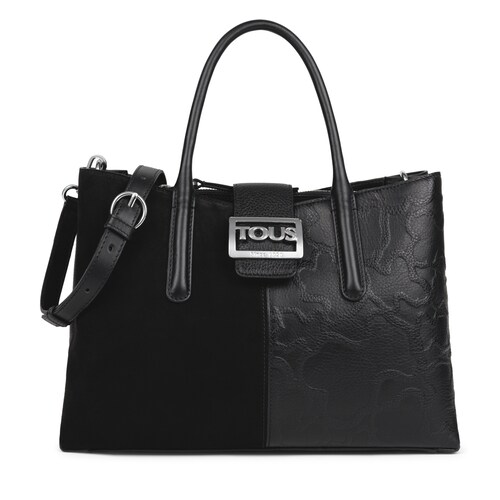 Large black Leather TOUS Icon City bag image number 0